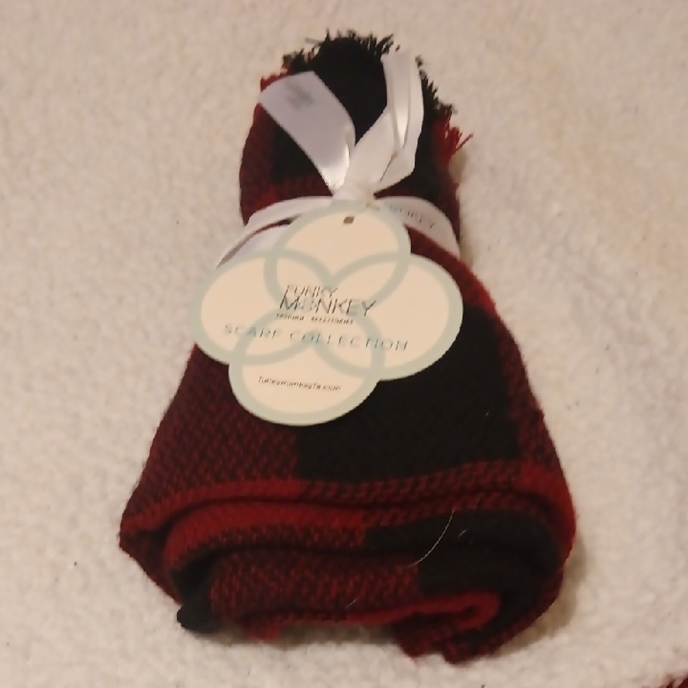 Funky Monkey's Red and Black Scarf